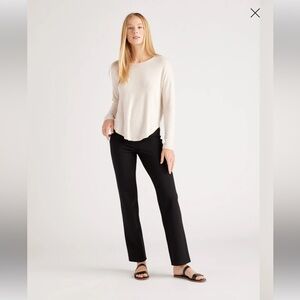Quince Ultra-Stretch Ponte Straight Leg Pant